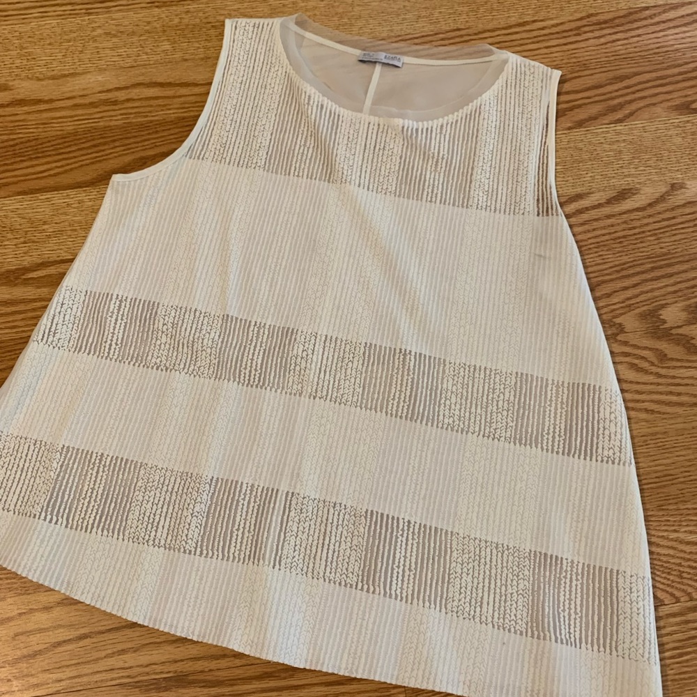 White tank top with sheer panels